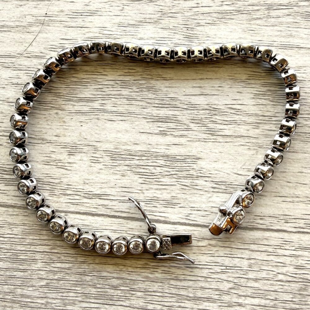 Charles Winston Sterling Silver Tennis Bracelet